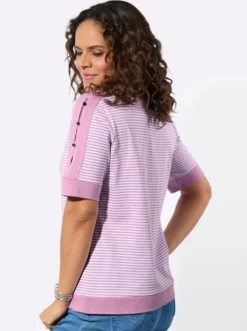 Ringelshirt mit Kontrastpaspeln