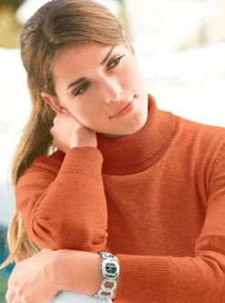 Rollkragenpullover aus reiner Baumwolle
