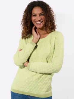 Rundhalsshirt im Jacquard-Muster