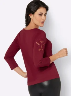 Rundhalsshirt in Viskose-Qualität