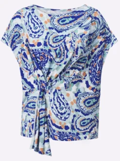 Rundhalsshirt mit Knotendetail