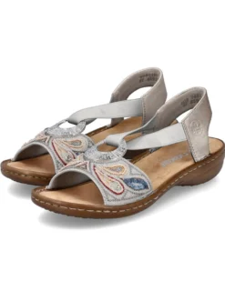 Sandalette aus Lederimitat, von Rieker