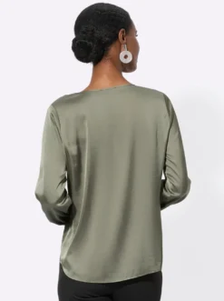 Satinbluse mit edlem, mattem Schimmer