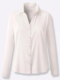 Satinbluse mit Kellerfalte hinten