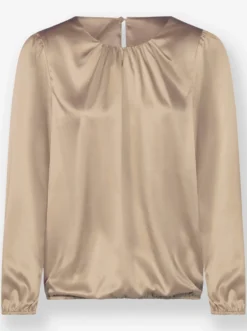 Satinbluse mit Raffungen