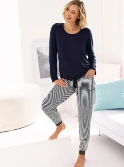 Schlafanzug mit Ringelhose