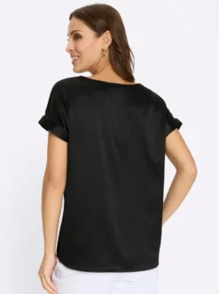 Schlupfbluse in Satin-Qualität
