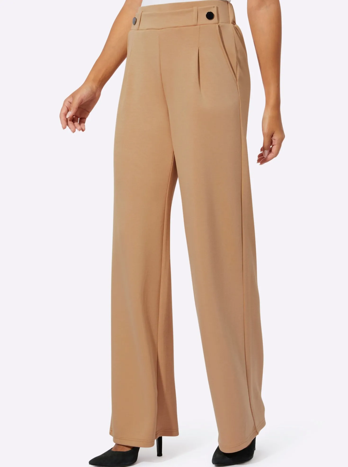 Schlupfhose mit Bundfalten