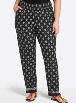 Schlupfhose mit Ornament-Print