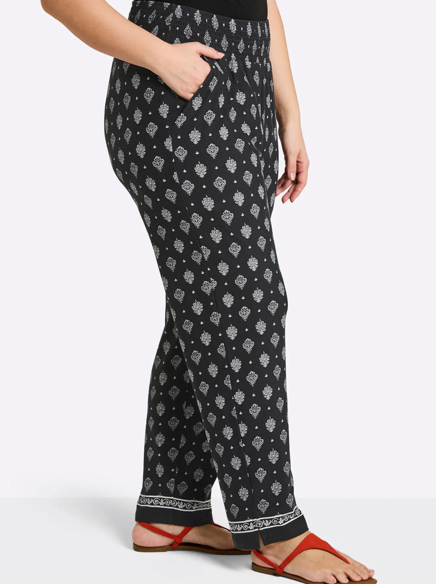 Schlupfhose mit Ornament-Print