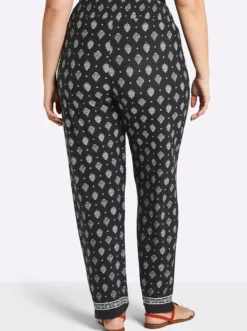 Schlupfhose mit Ornament-Print