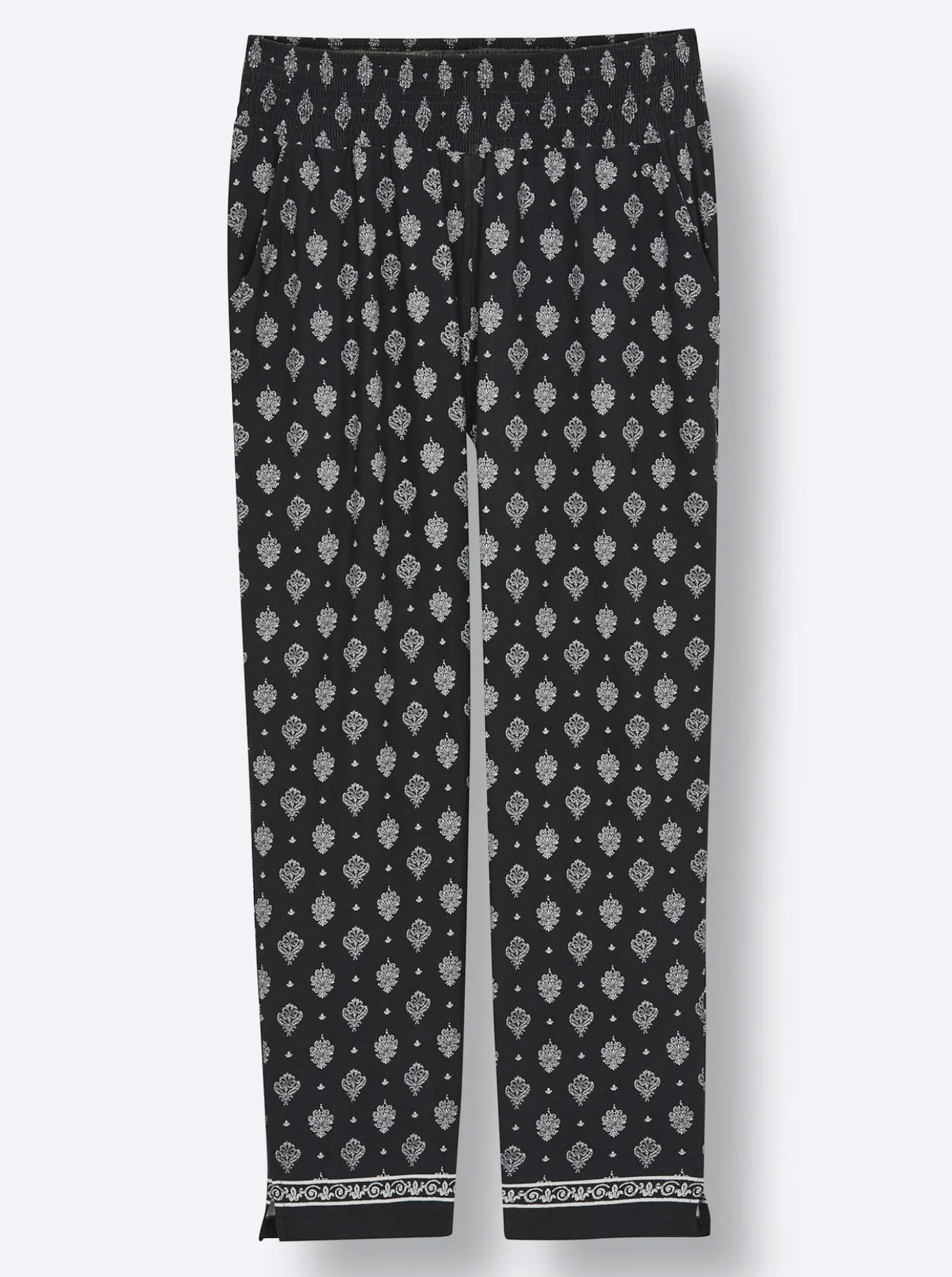 Schlupfhose mit Ornament-Print