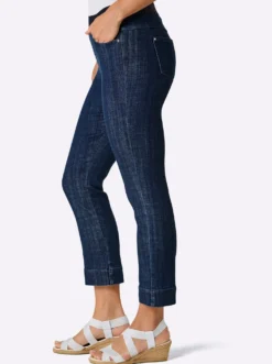 Schlupfjeans im Materialmix mit Baumwolle und Lyocell