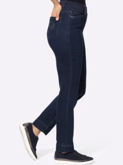 Schlupfjeans mit Ripp-Dehnbund