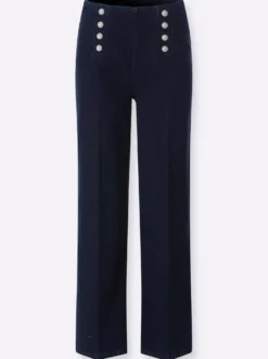 Schlupfjeans mit weiten Beinen