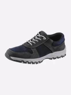 Schnürschuh mit Nubukleder