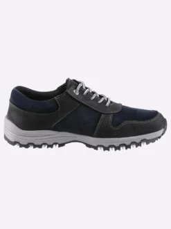 Schnürschuh mit Nubukleder