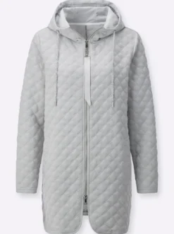 Shirtjacke in Rautenstruktur