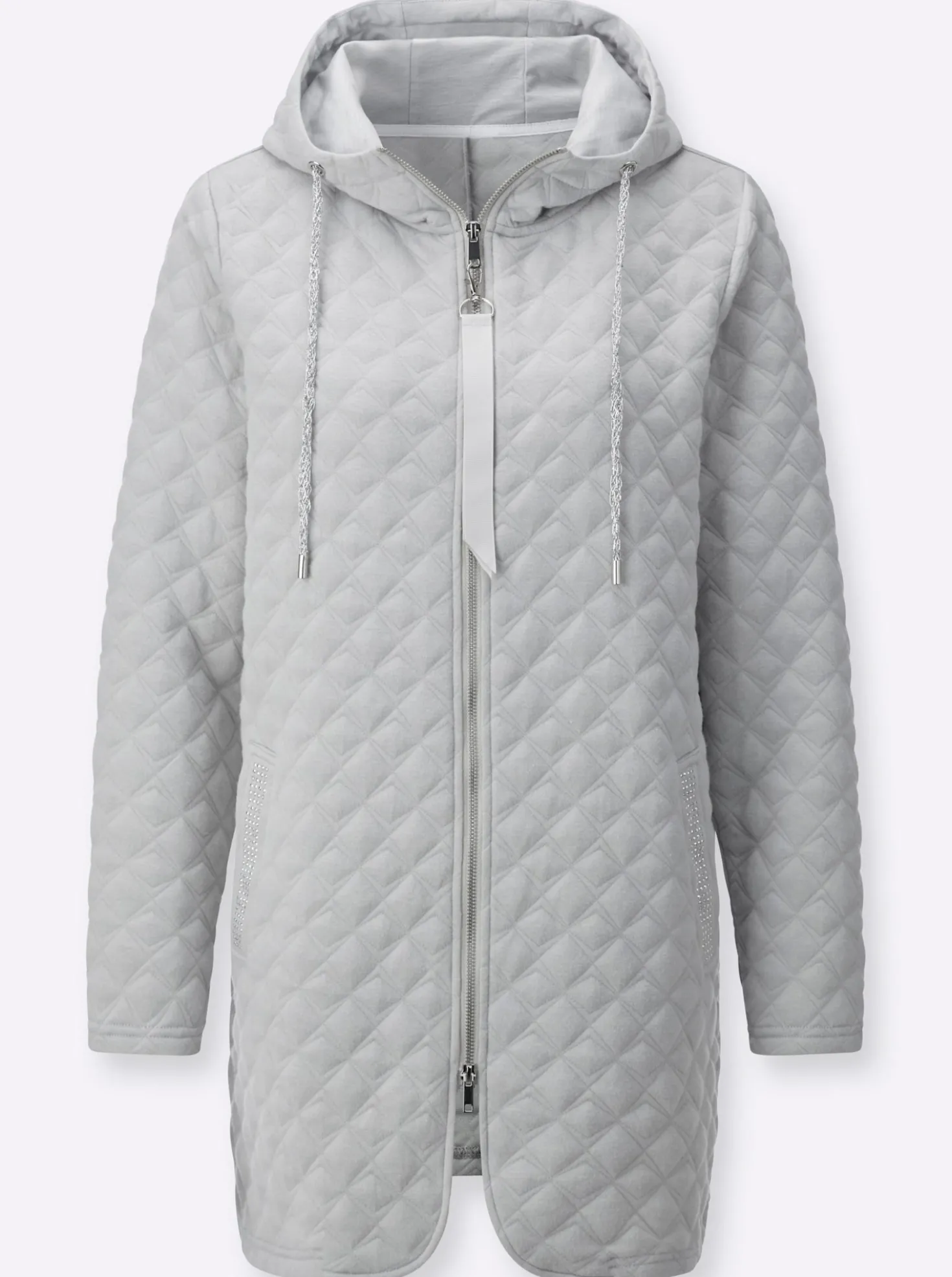 Shirtjacke in Rautenstruktur
