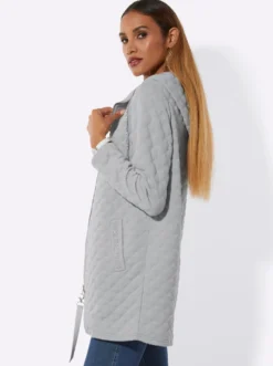 Shirtjacke in Rautenstruktur