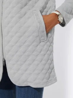 Shirtjacke in Rautenstruktur