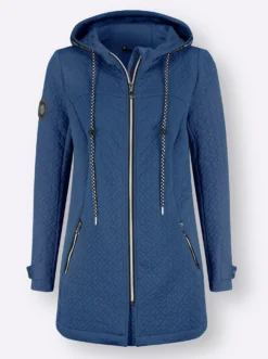 Shirtjacke in strukturierter Qualität, kontrastfarbene Details