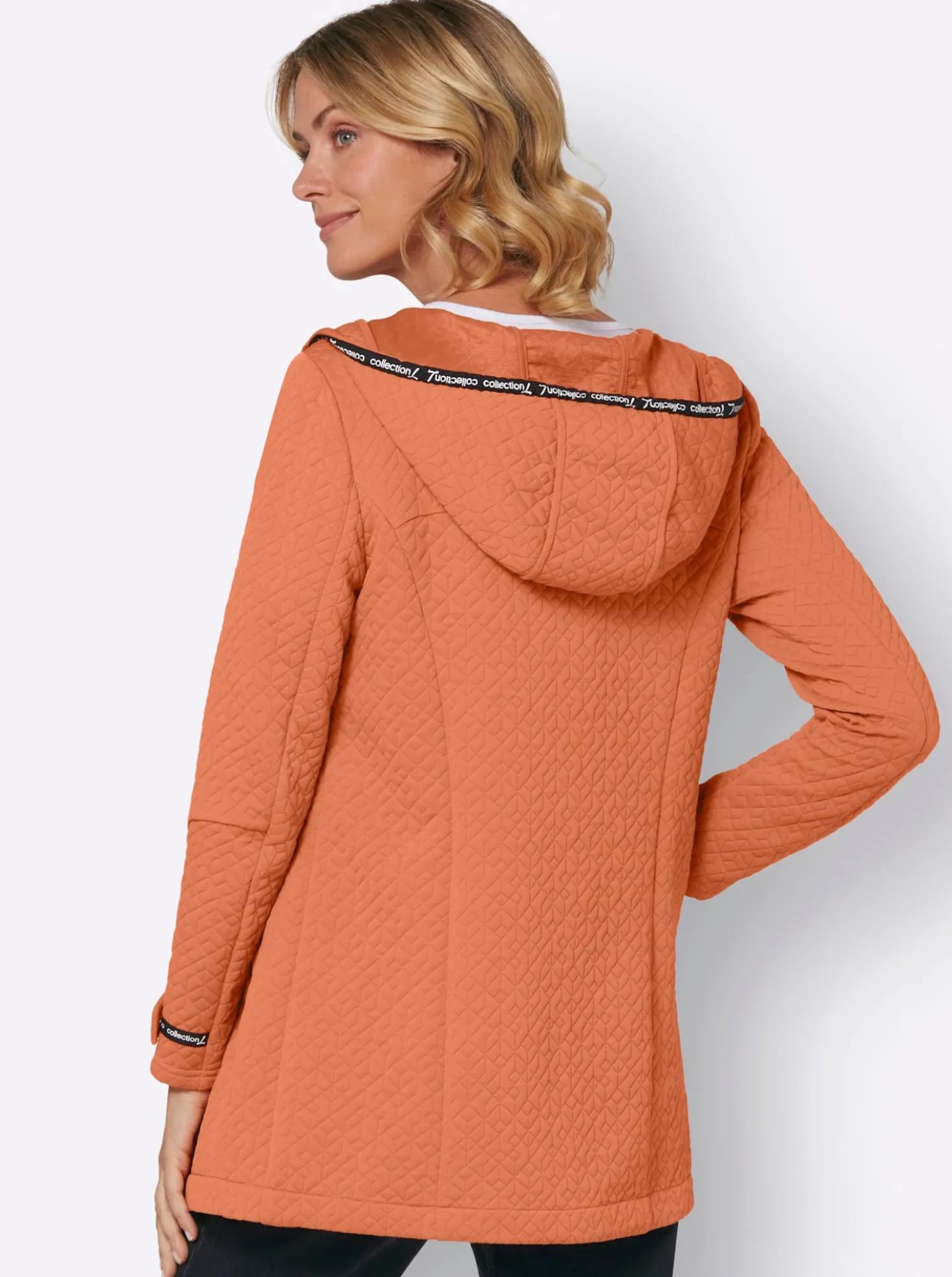 Shirtjacke in strukturierter Qualität, kontrastfarbene Details