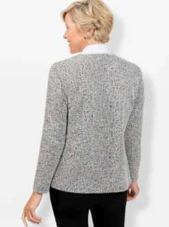 Shirtjacke mit Bouclé-Struktur