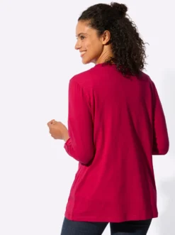Shirtjacke mit Flammgarn-Struktur
