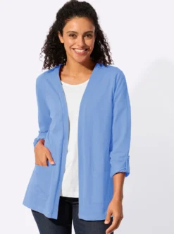 Shirtjacke mit Flammgarn-Struktur