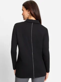 Shirtjacke mit Glitzer-Effekten
