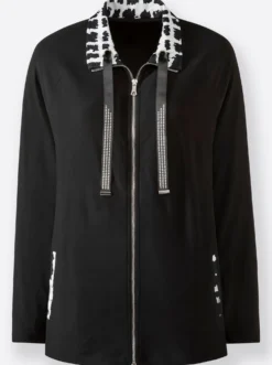 Shirtjacke mit Glitzersteinchen
