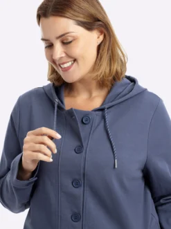 Shirtjacke mit Kapuze