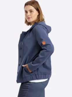 Shirtjacke mit Kapuze
