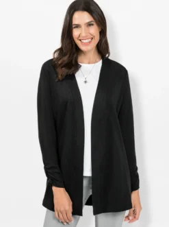 Shirtjacke mit Ärmel-Raffungen