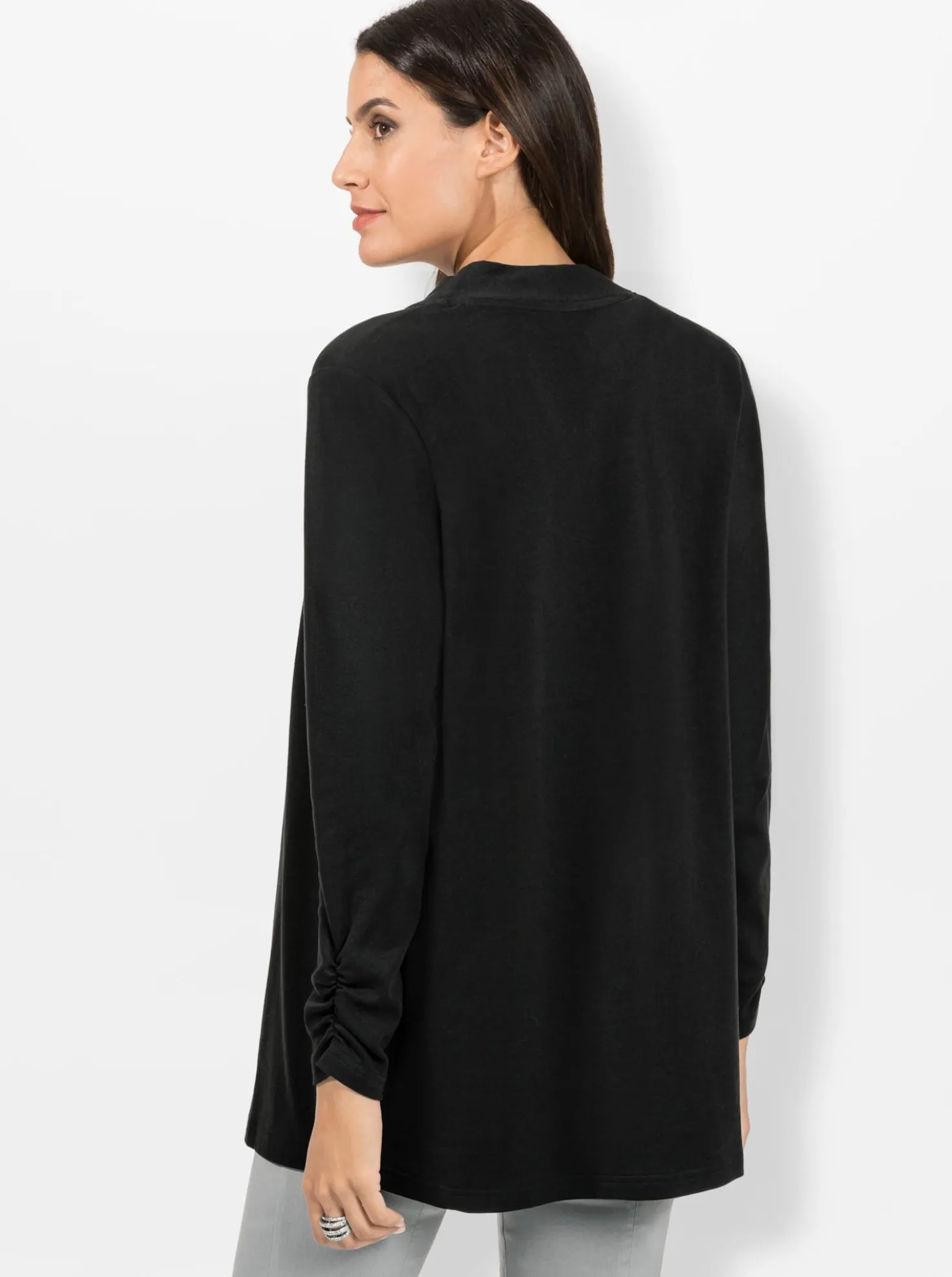Shirtjacke mit Ärmel-Raffungen