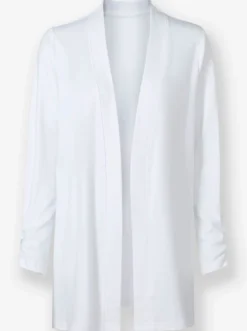 Shirtjacke mit Ärmel-Raffungen
