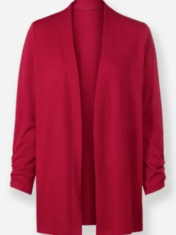 Shirtjacke mit Ärmel-Raffungen
