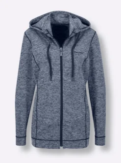 Shirtjacke mit weitenregulierbarer Kapuze