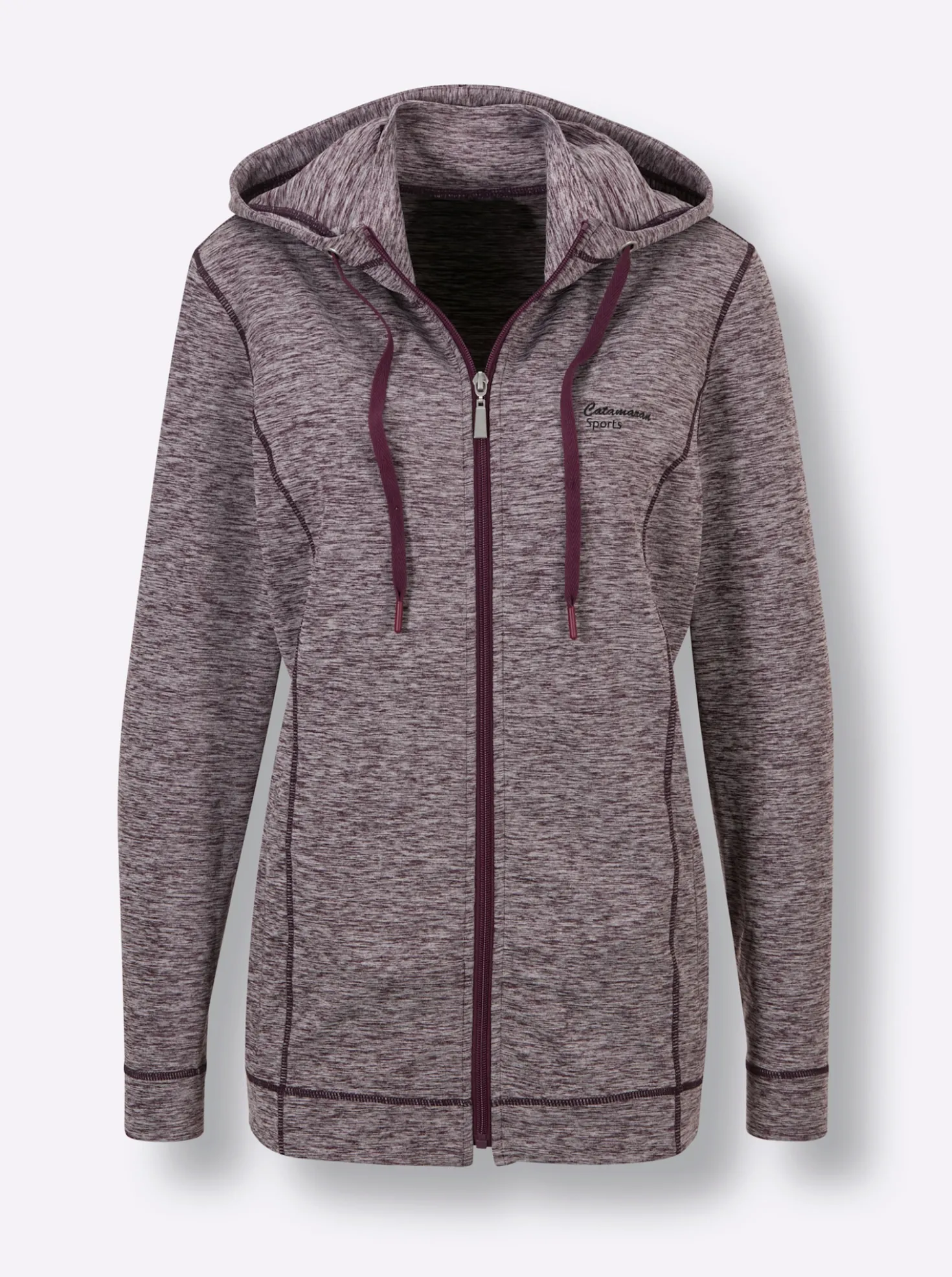 Shirtjacke mit weitenregulierbarer Kapuze