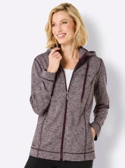 Shirtjacke mit weitenregulierbarer Kapuze