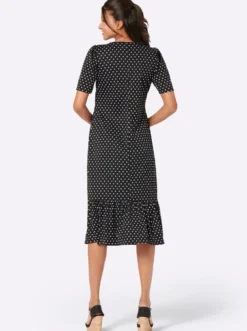 Shirtkleid mit Volant am Saum