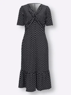 Shirtkleid mit Volant am Saum
