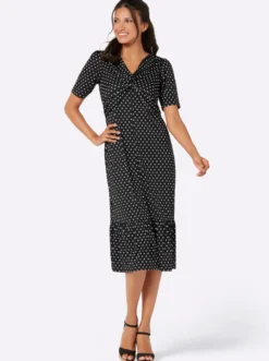 Shirtkleid mit Volant am Saum
