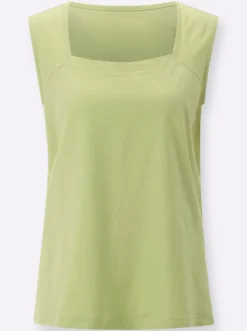 Shirttop mit Karree-Ausschnitt