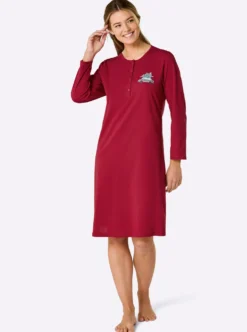 Sleepshirt mit Knopfleiste