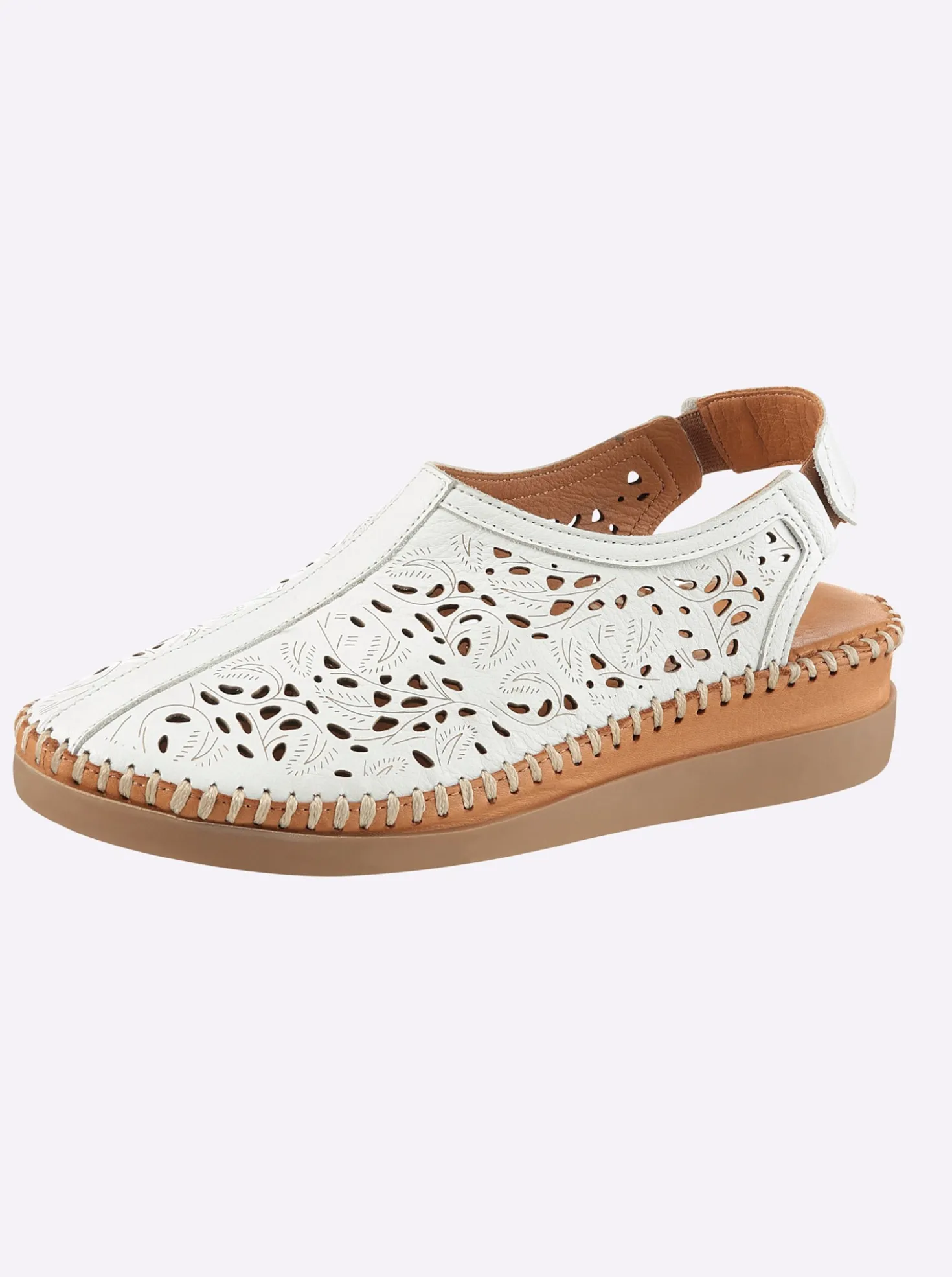 Slipper fersenoffen, mit Gummizug
