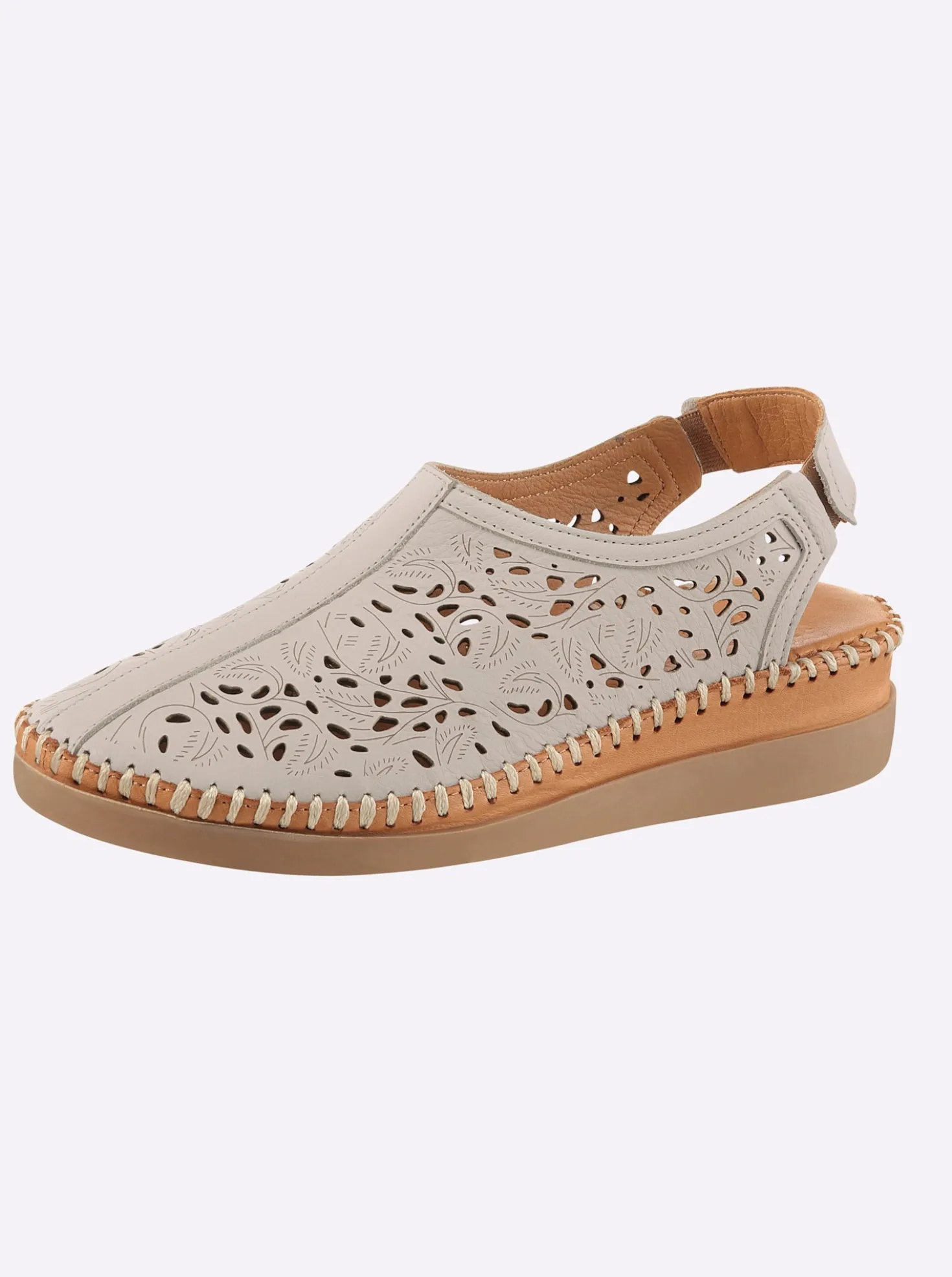Slipper fersenoffen, mit Gummizug