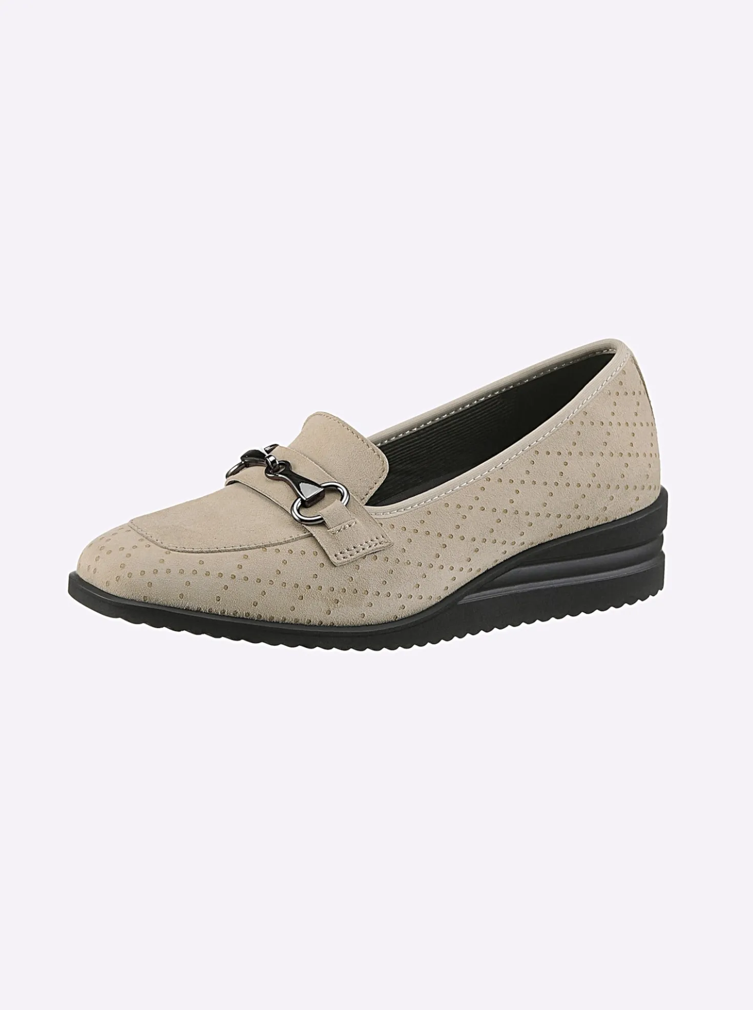 Slipper geprägtes Veloursleder