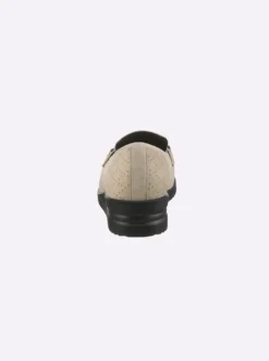 Slipper geprägtes Veloursleder